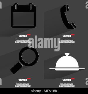 Satz von modischen Ikonen, trending Symbole. Flaches Design für Ihre web-design. Vector Illustration Stock Vektor