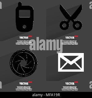 Satz von modischen Ikonen, trending Symbole. Flaches Design für Ihre web-design. Vector Illustration Stock Vektor