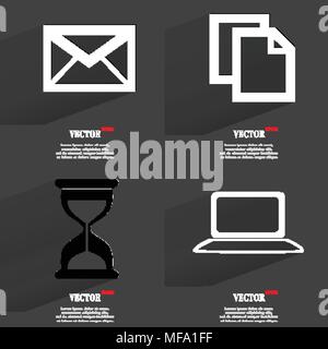 Satz von modischen Ikonen, trending Symbole. Flaches Design für Ihre web-design. Vector Illustration Stock Vektor