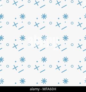 Universal Vector mode Geometrische nahtlose Muster. Flache wiederholt trendy Math Design Elemente in Weiß, Blau, Stil. eps Stock Vektor