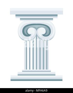 Römische Säule Sockel oder der Säule. Flat Style Design. Vector Illustration auf weißem Hintergrund. Web site Seite und mobile App. Stock Vektor