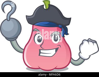 Pirate rose Apple Charakter Cartoon Stock Vektor