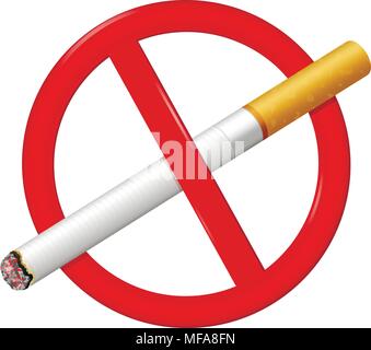 No smoking sign. Rauchen aufhören Symbol. Vector Illustration. Stock Vektor