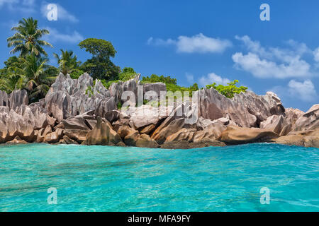 Wunderschöne tropische Insel St. Pierre, Seychellen Stockfoto
