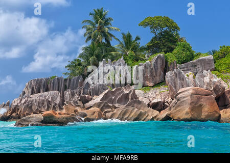 Wunderschöne tropische Insel St. Pierre, Seychellen Stockfoto