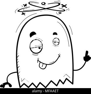 Ein Cartoon Illustration eines Ghost suchen betrunken. Stock Vektor