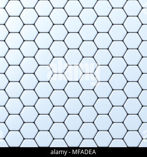 Hexagonal grid 3D-Render Abbildung Stockfoto