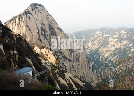 Die Seilbahn auf den Gipfel des Huashan Berg, China Stockfoto