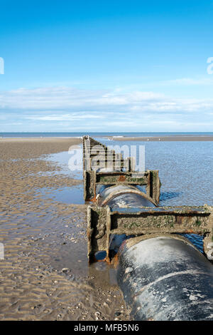 In der Nähe von Abergele pensarn Strand an der Küste von Nordwales UK Stockfoto