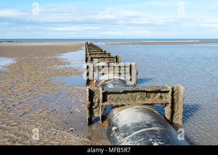 In der Nähe von Abergele pensarn Strand an der Küste von Nordwales UK Stockfoto