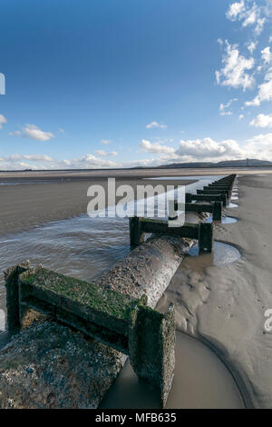 In der Nähe von Abergele pensarn Strand an der Küste von Nordwales UK Stockfoto