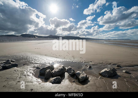 In der Nähe von Abergele pensarn Strand an der Küste von Nordwales UK Stockfoto