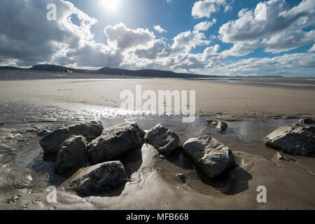 In der Nähe von Abergele pensarn Strand an der Küste von Nordwales UK Stockfoto