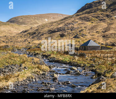 Gameshope Bothy in der Nähe von Talla Reservoir in den Scottish Borders Stockfoto