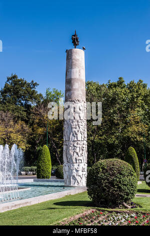 Denkmal von Simon Bolivar, Sevilla, Spanien. Stockfoto