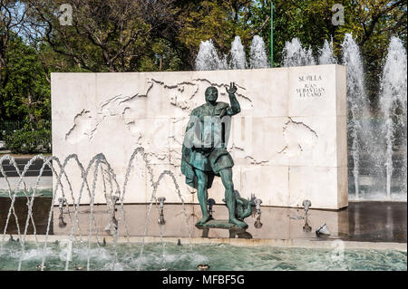 Denkmal von Simon Bolivar, Sevilla, Spanien. Stockfoto