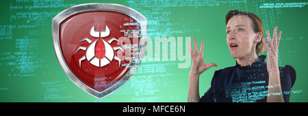 Das zusammengesetzte Bild im Business Frau wütend Stockfoto