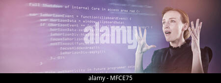 Das zusammengesetzte Bild im Business Frau wütend Stockfoto