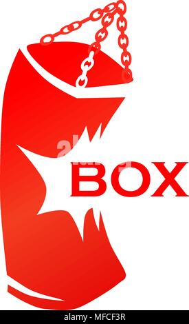 Flache Boxsack auf weißem Hintergrund Stock Vektor