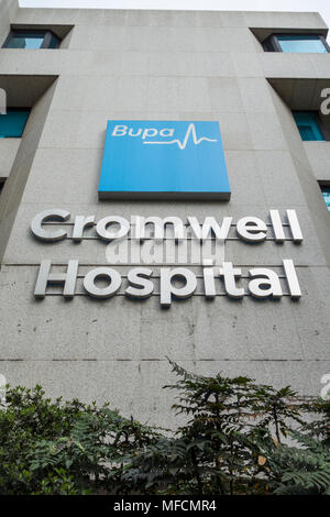 Der private Sektor Bupa Cromwell Krankenhaus, Cromwell Road, Kensington, London, SW5, UK Stockfoto