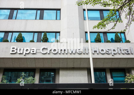 Der private Sektor Bupa Cromwell Krankenhaus, Cromwell Road, Kensington, London, SW5, UK Stockfoto