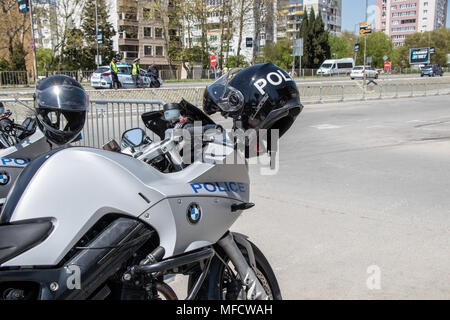 Polizei Motorräder bulgarien varna 22.04.2018 Stockfoto