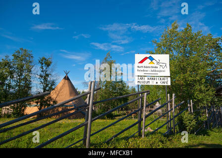 Sami Museum (nutti Samischen Siida) in Jukkasjärvi, Norrbotten County, Schweden Stockfoto