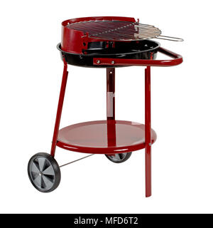 Grill auf weißem Hintergrund. Freistellungspfaden. Stockfoto