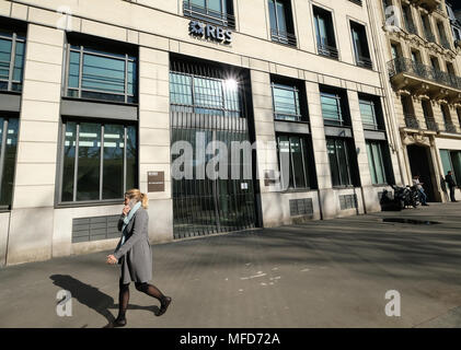 Die Royal Bank of Scotland Niederlassung Boulevard Haussmann, Paris. Stockfoto