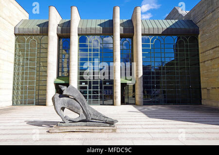 Die Neue Pinakoteck, München, ein Post-modernes Gebäude, mit einer weltklasse Sammlung der Kunst des 18. und 19. Jahrhundert Stockfoto