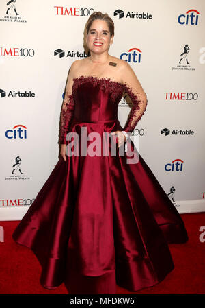 New York City, New York, USA. 24 Apr, 2018. Bürgermeister von San Juan, Puerto Rico CARMEN YULIN CRUZ besucht die 2018 mal 100 Gala bei Jazz at Lincoln Center statt. Credit: Nancy Kaszerman/ZUMA Draht/Alamy leben Nachrichten Stockfoto