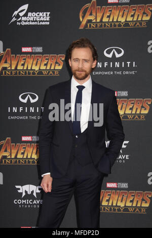 Tom Hiddleston 04/23/2018 Die Weltpremiere von "Avengers: Infinity Krieg' in Hollywood, CA Foto: Cronos/Hollywood Nachrichten Stockfoto