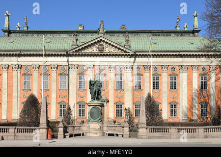 Haus des Adels - riddarhuset. Palast wurde 1641-1674 im barocken Stil erbaut. Stockholm, Schweden Stockfoto
