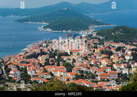 Anzeigen von Mali Losinj, Losinj, Golf von Kvarner Bucht, Kroatien Stockfoto