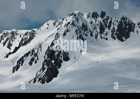 Berge und Gletscher, in den Neumayer Kanal; Antarktische Halbinsel, antactica. Stockfoto