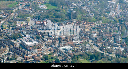 Eine Luftaufnahme, von Ripon, North Yorkshire, Nordengland, Großbritannien Stockfoto