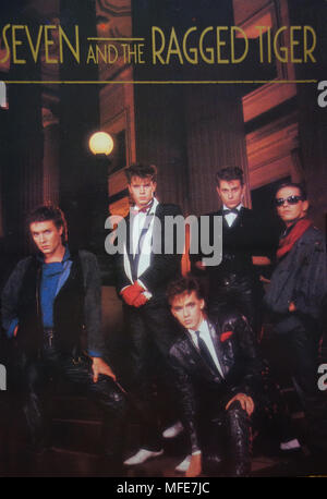 Duran Duran ist sieben und die Ragged Tiger Album Hülse. Stockfoto