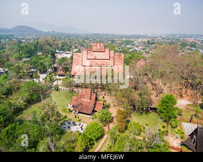 Luftaufnahme von Black House - Baan Dam Museum, Chiang Rai, Thailand Stockfoto