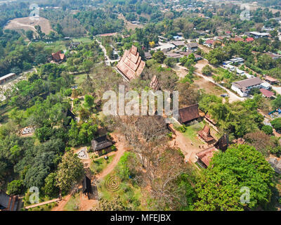 Luftaufnahme von Black House - Baan Dam Museum, Chiang Rai, Thailand Stockfoto