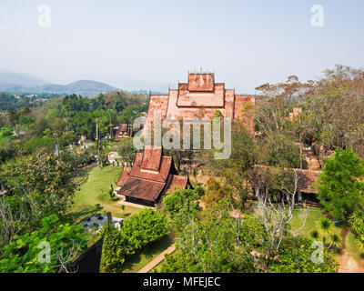 Luftaufnahme von Black House - Baan Dam Museum, Chiang Rai, Thailand Stockfoto