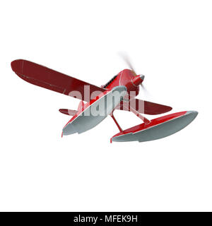 Rote Wasserflugzeug. 3D-Rendering Stockfoto