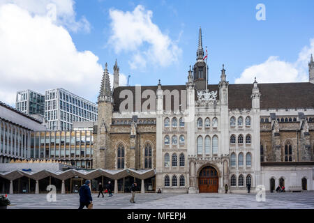 London Guildhall Innenhof Gresham Street, London, UK Stockfoto