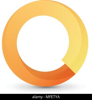 Orangefarbene Klebeband runde Form Stock Vektor