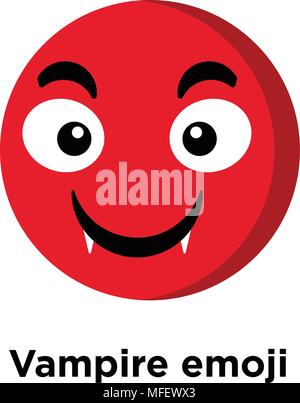 Vampire emoji Symbol auf weißem Hintergrund, Vector Illustration Stock Vektor