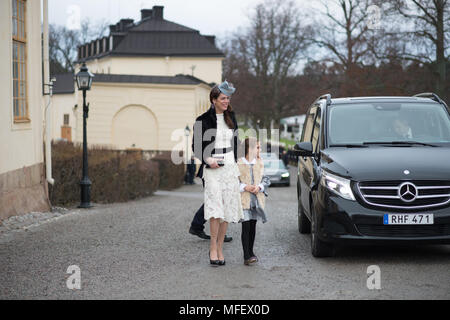 Kirche Schloss Drottningholm, Stockholm, Schweden, 1. Dezember, 2017. Seine königliche Hoheit Prinz Gabriel Carl Walther baptisted. Stockfoto