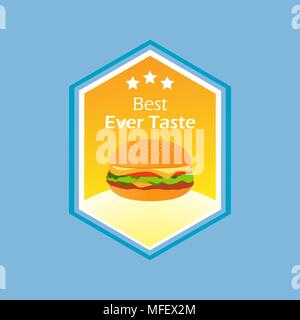 Burger, Beste überhaupt Geschmack Stock Vektor