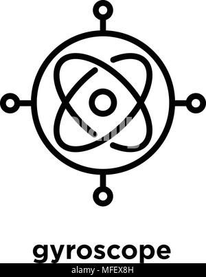 Drehratensensor Symbol auf weißem Hintergrund, Vector Illustration Stock Vektor