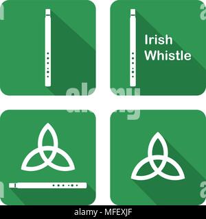 Symbole mit Tin Whistles Stock Vektor