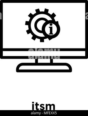 Itsm-Symbol auf weißem Hintergrund, Vector Illustration Stock Vektor