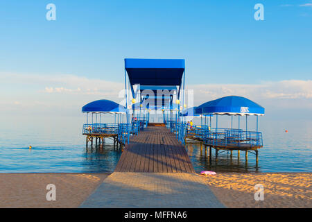 Karven resort Strand, Issyk Kul See, Kirgisistan, Zentralasien Stockfoto